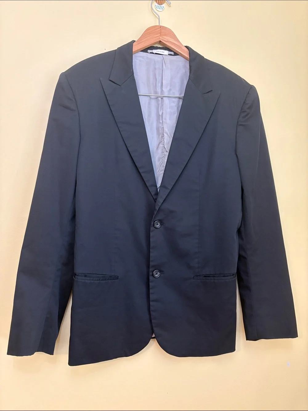 Jil Sander | Black Tailor Made Two-Button Made in Italy Blazer 48 IT/EU 38 US
